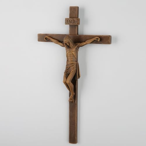 Brown Wooden Crucifix Wall Cross H52367