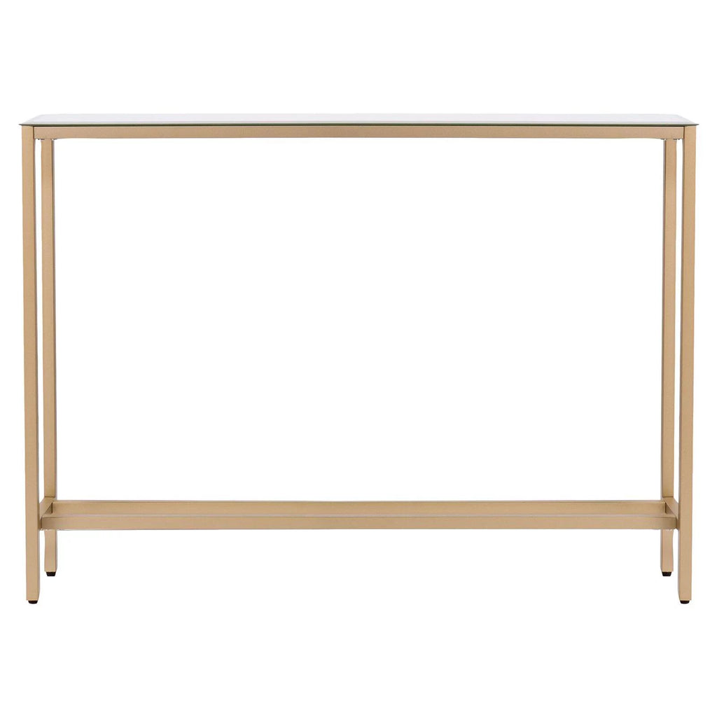 Gold Narrow Mirror Top Console Table N273250