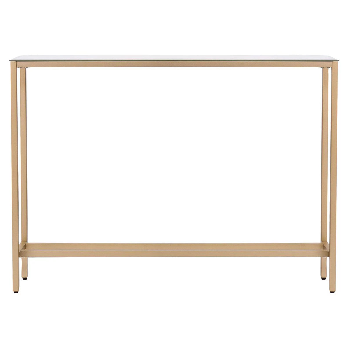 Gold Narrow Mirror Top Console Table N273250