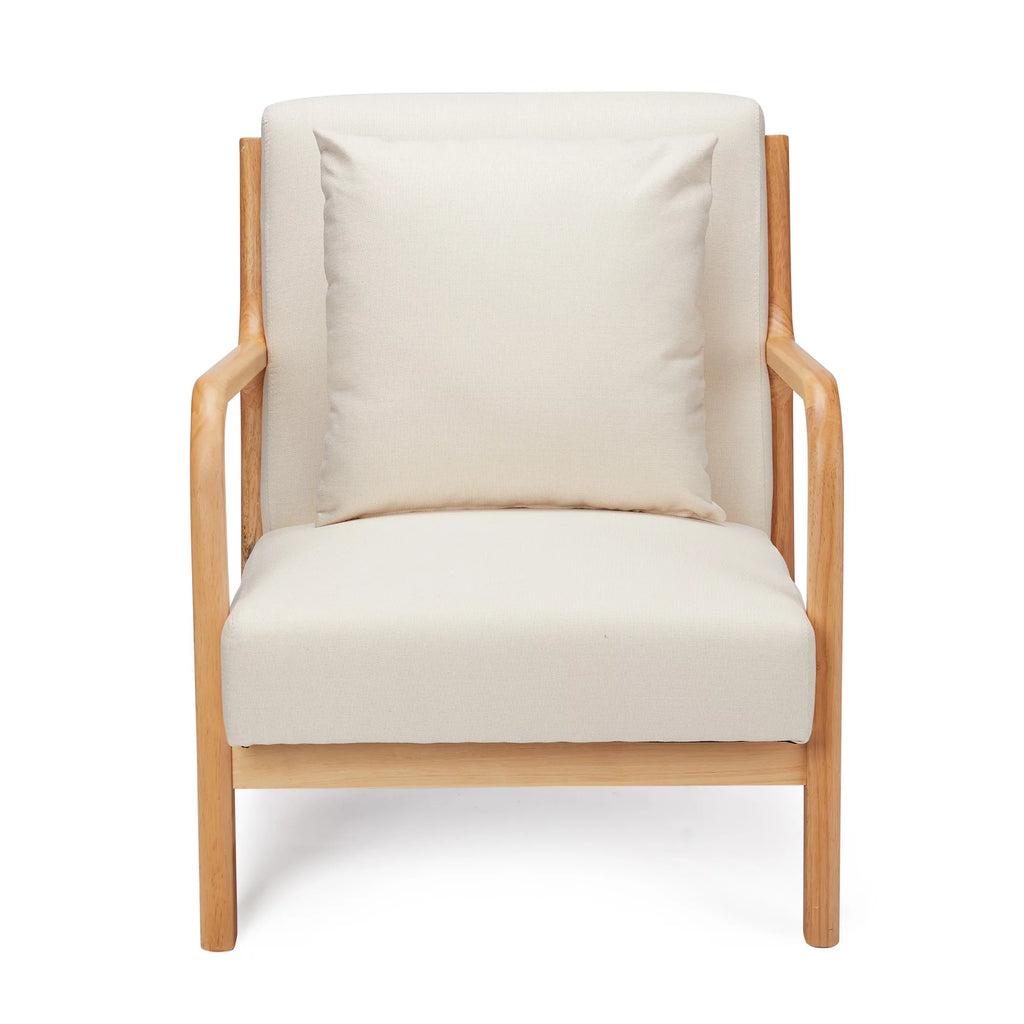 Oak Wood Frame Accent Chair S837529