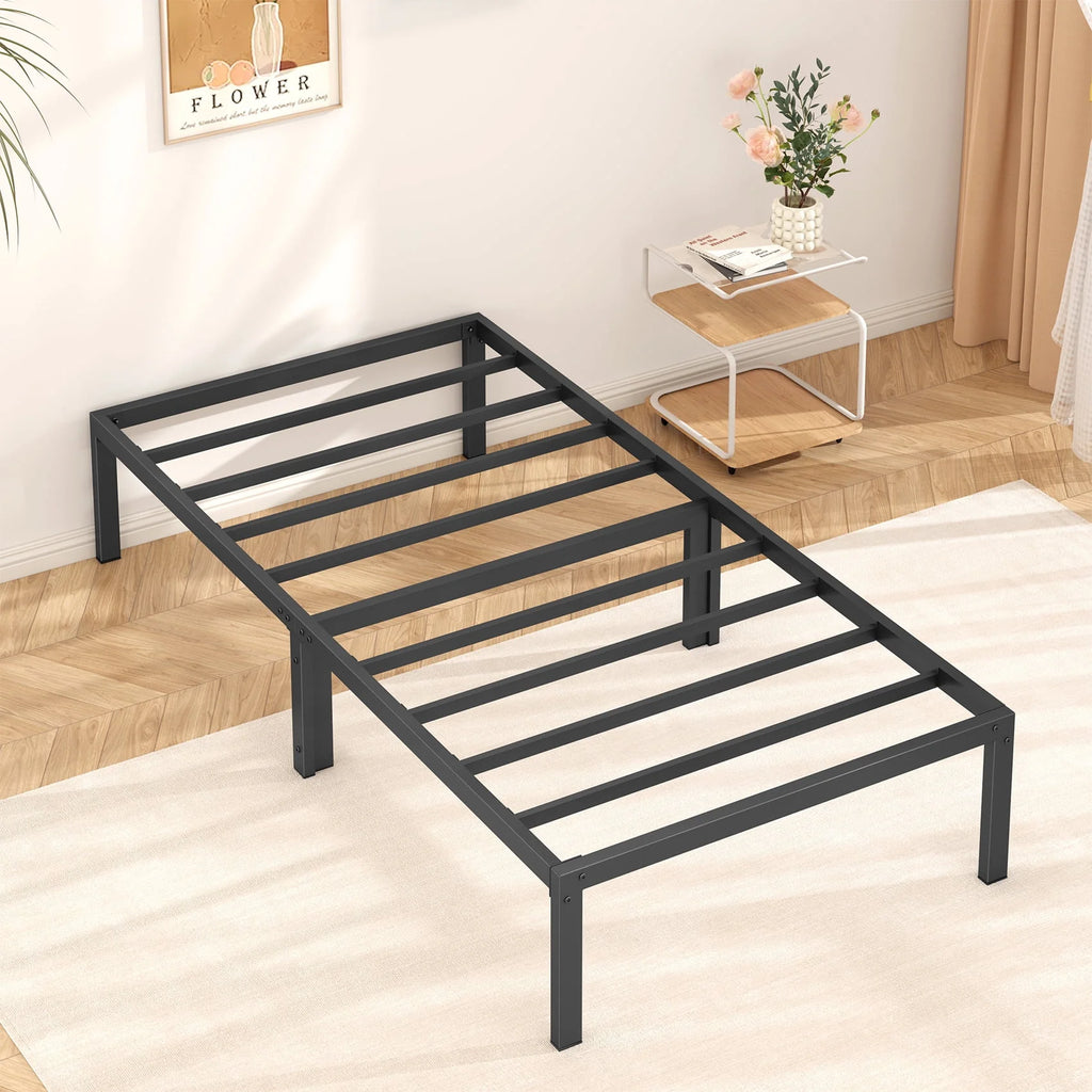 Queen Size Black Metal Platform Bed Frame N953