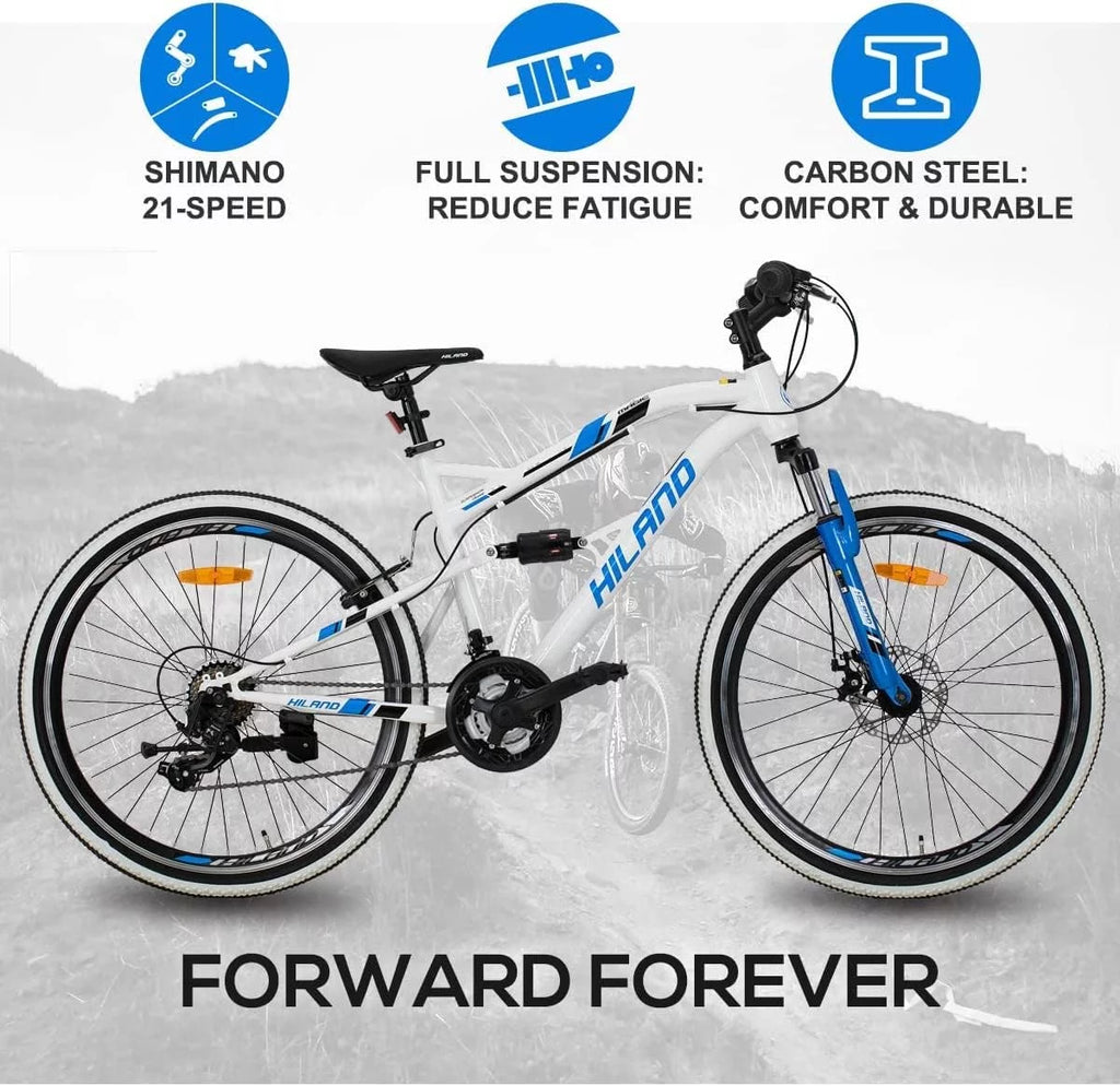 26 Inch Full-Suspension 21 Speeds Disc-Brake Mountain Bike S28337