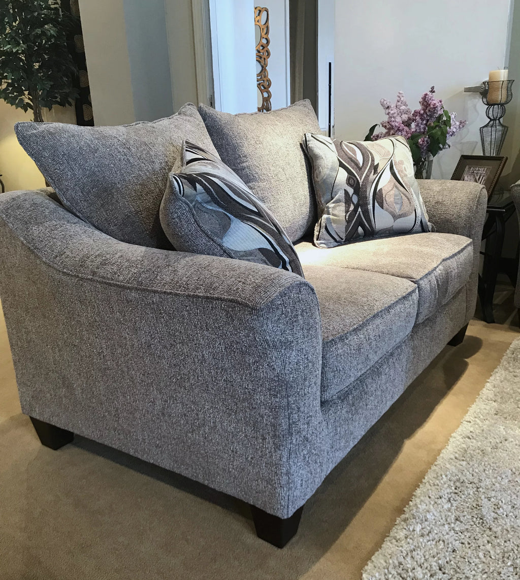Fabric Pillowback Loveseat D84230
