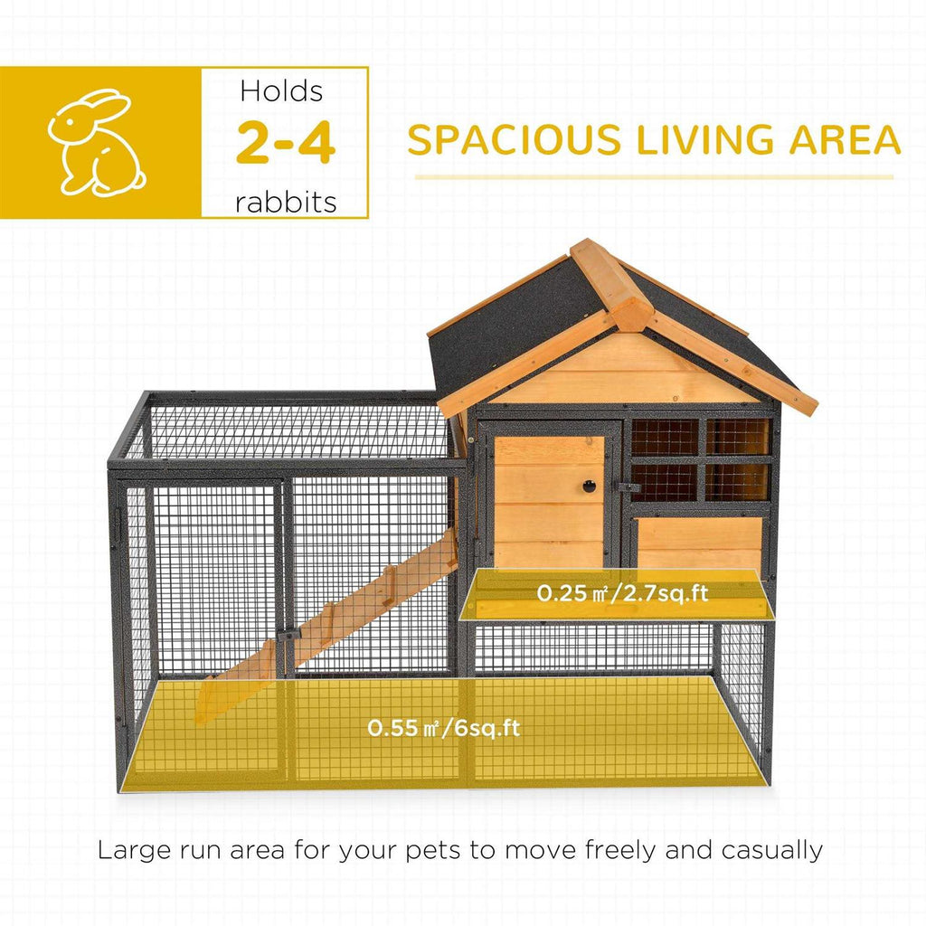 Elevated Wood-metal Pet House with Slide-Out Tray V9923