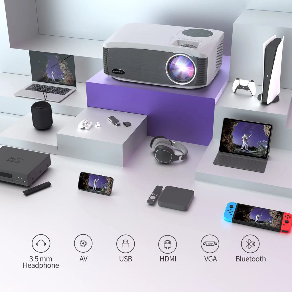 Full HD 1080P 4K Movie Projector 5G WiFi Bluetooth M61789