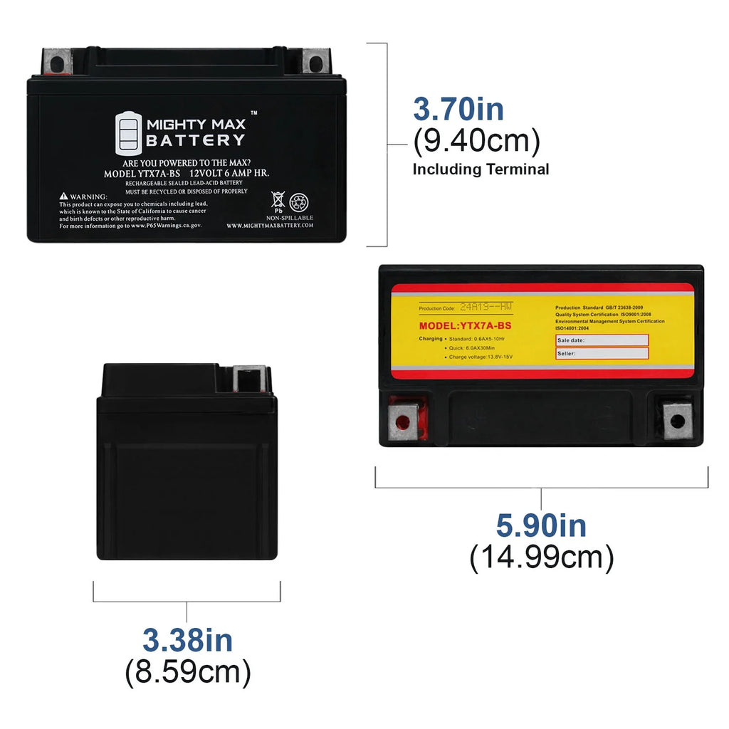 12V Replacement Battery with 1Amp Charger M8107