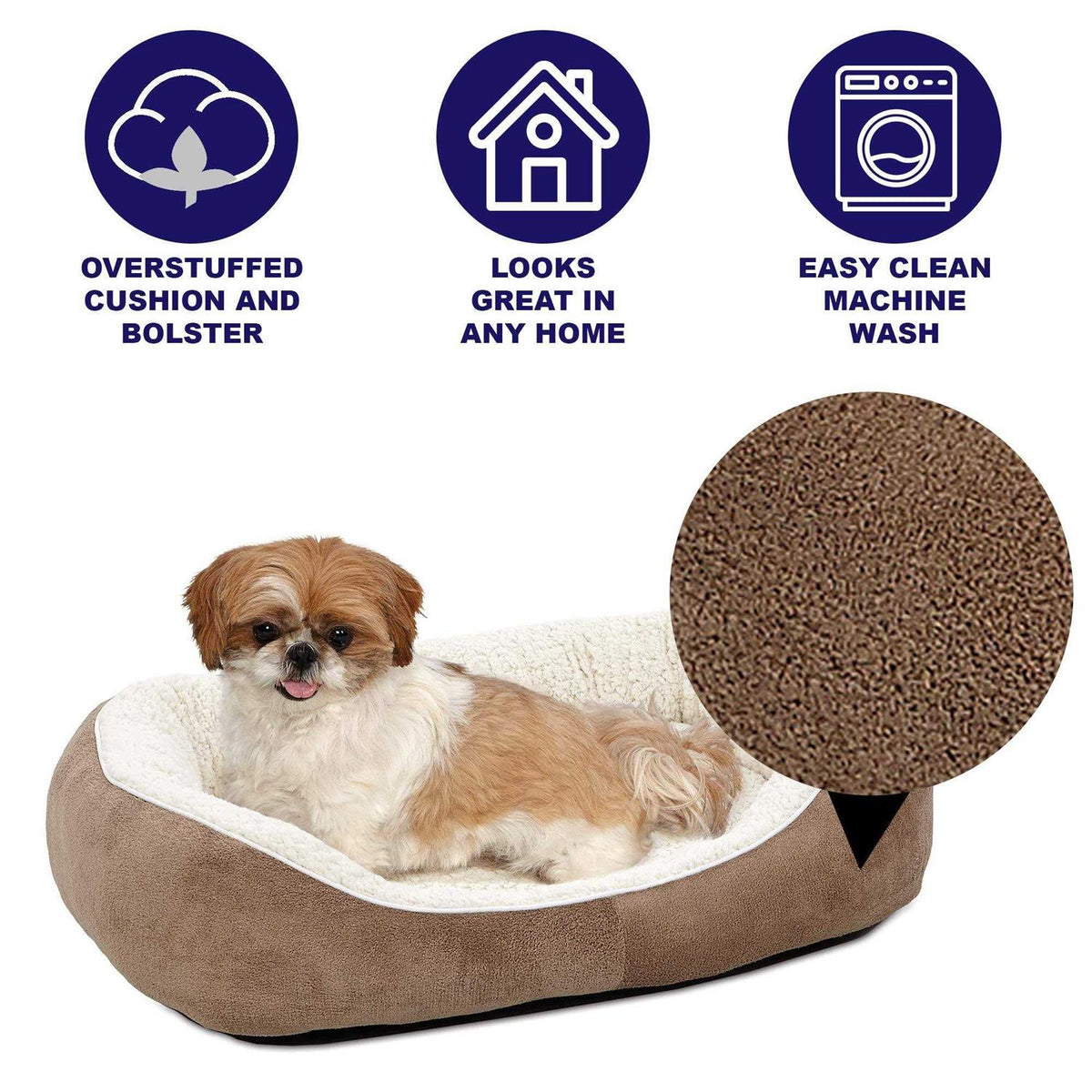 Medium Taupe Cuddle Bed S883