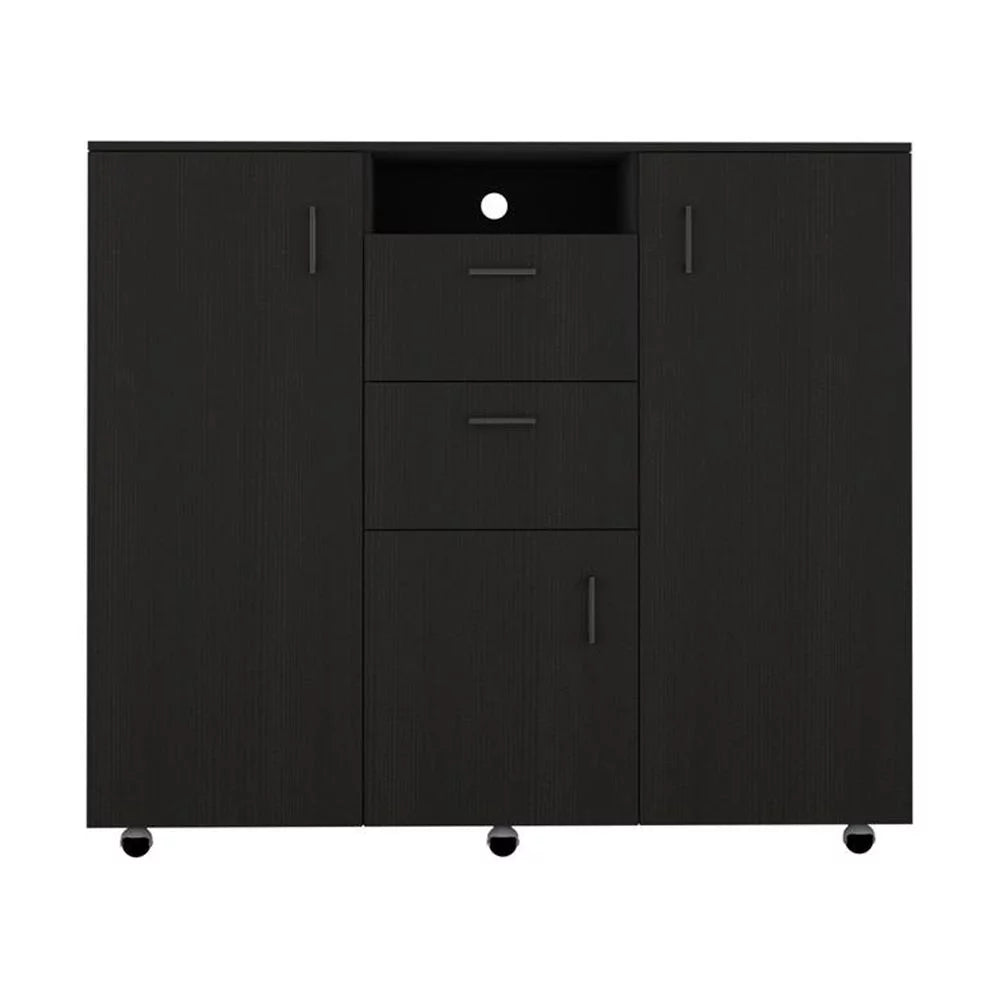Black Double Door Cabinet Dresser D755178