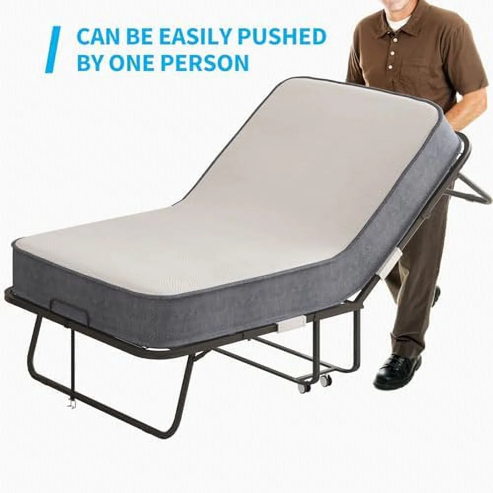 Folding Bed with 5 Inch Mattress Full Size Portable Bed D255696