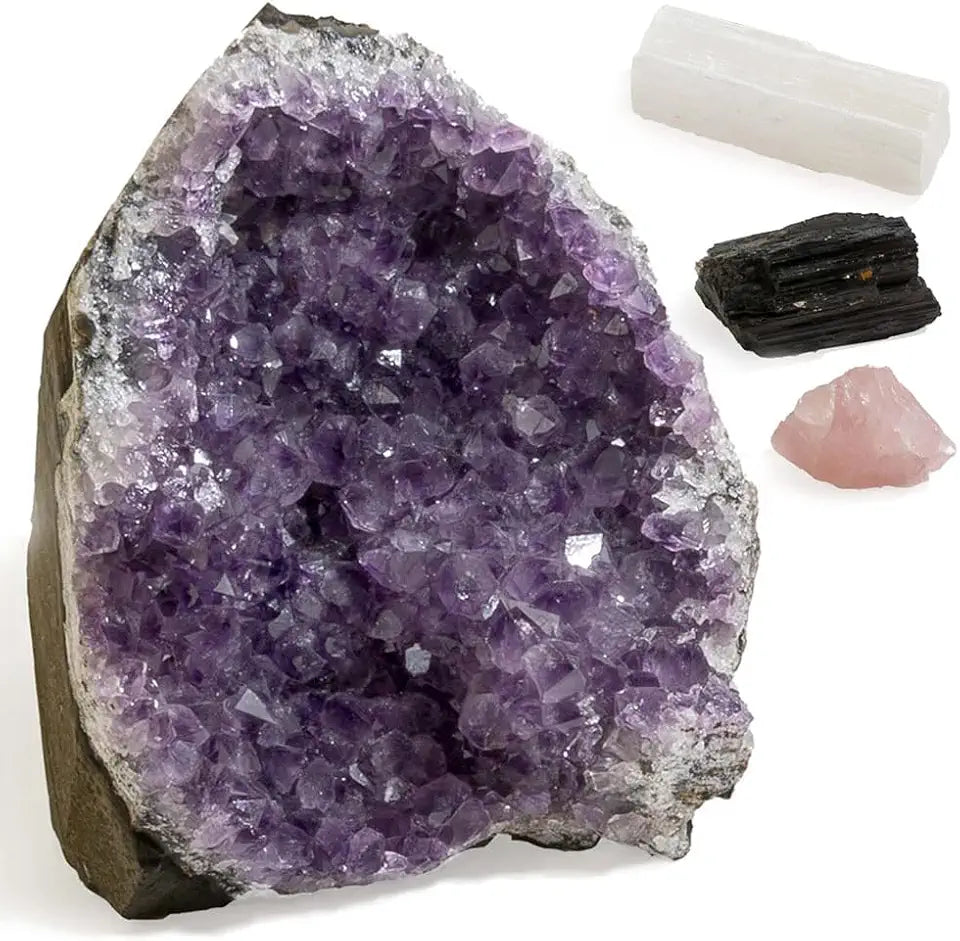 X-Large Amethyst Geode Crystal Healing Set G947