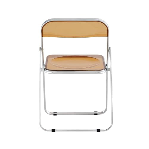 Acrylic Transparent Folding Chair with Steel Frame H966378