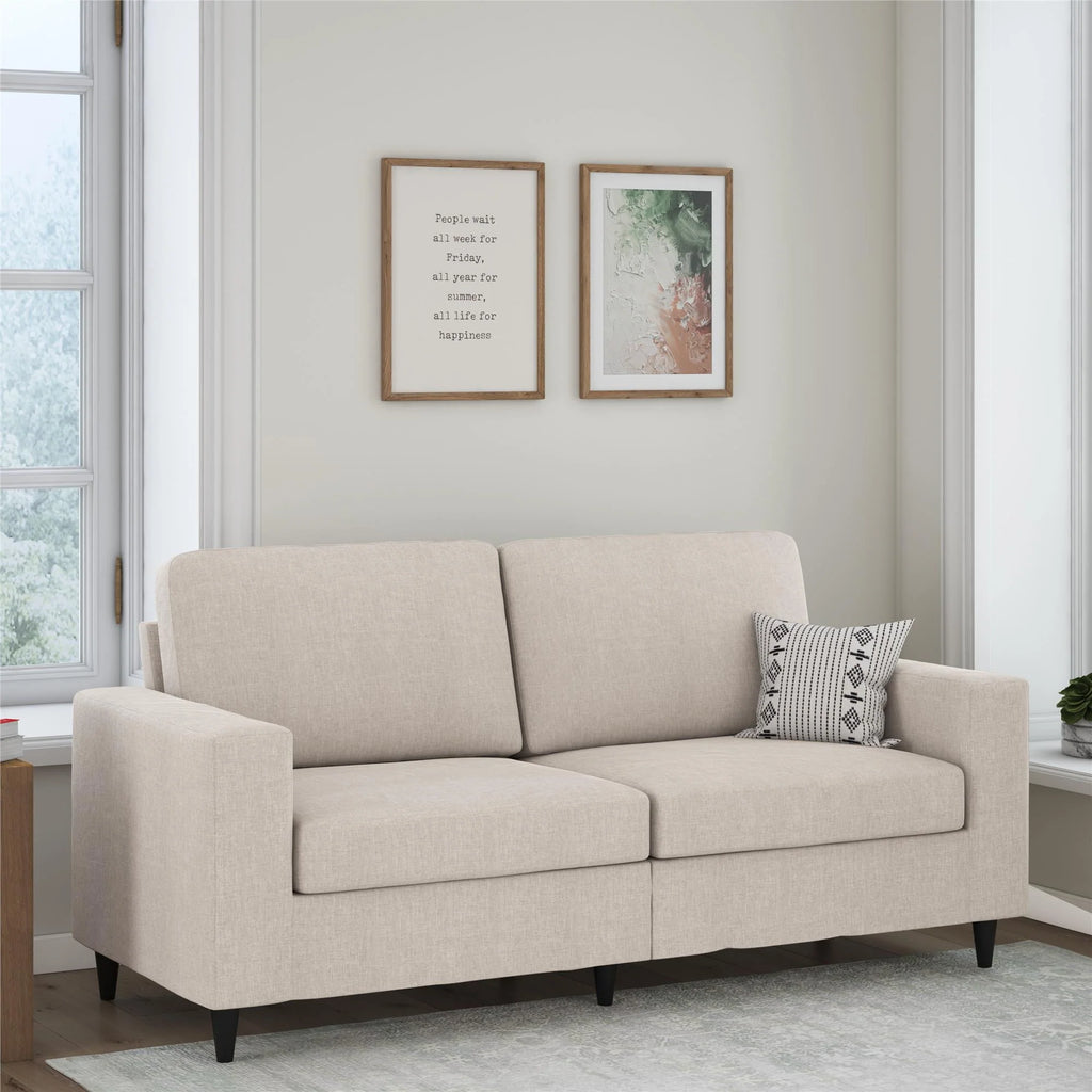 Gray Linen 3 Seater Sofa A5473