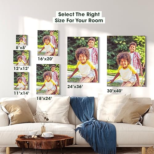 Custom Canvas Prints with Your Photos, 24" L x 36" W Y836