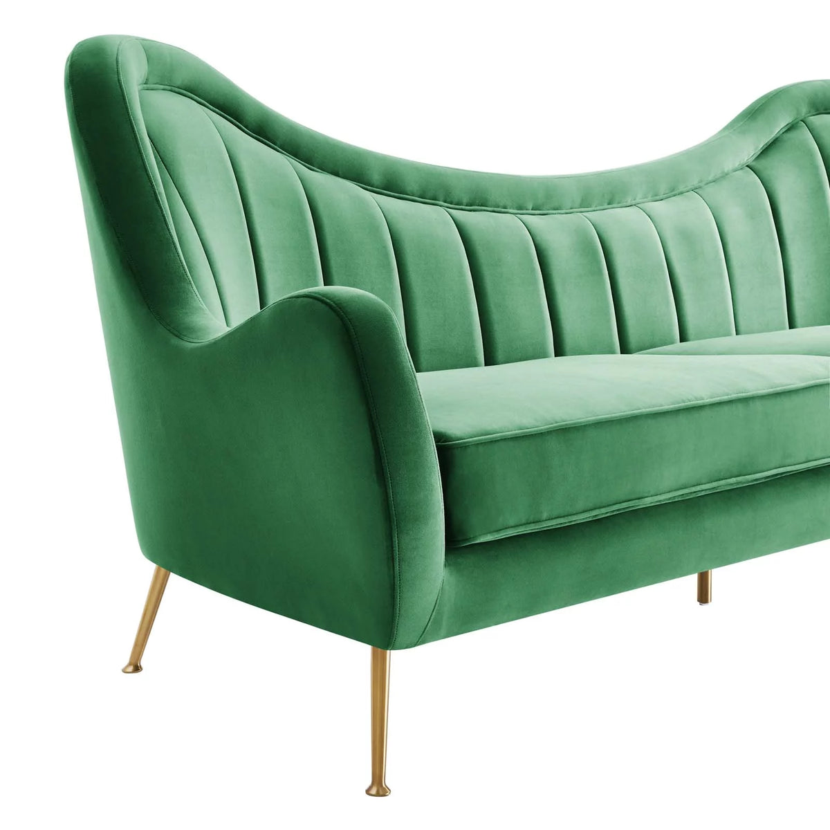 Emerald Channel Tufted Performance Velvet Sofa A57672