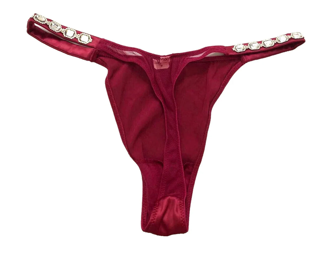 Satin Thong Panty Claret Red X-Large C30902