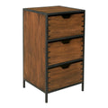 Walnut Storage Cabinet with 3 Drawers O197