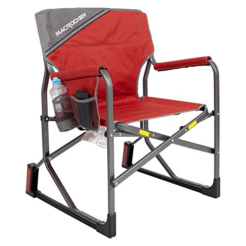 Foldable Outdoor Rocking Chair up to 225 lbs Red H304459
