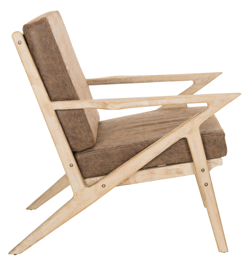 Light Brown Accent Chair with Removable Cushion O574