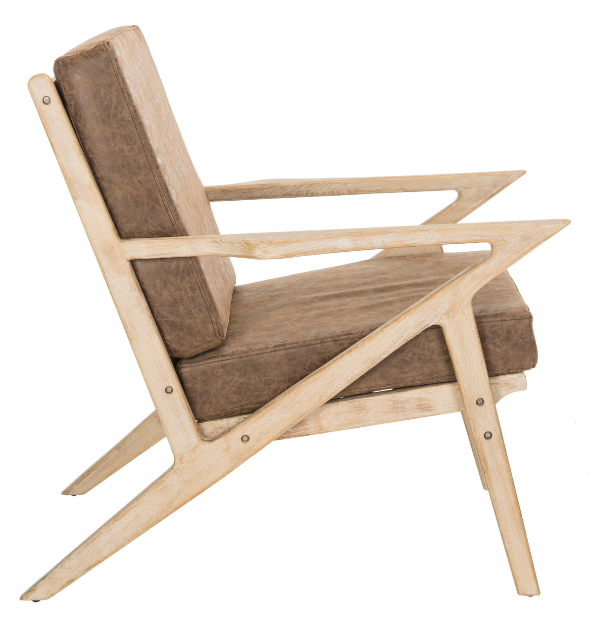 Light Brown Accent Chair with Removable Cushion O574