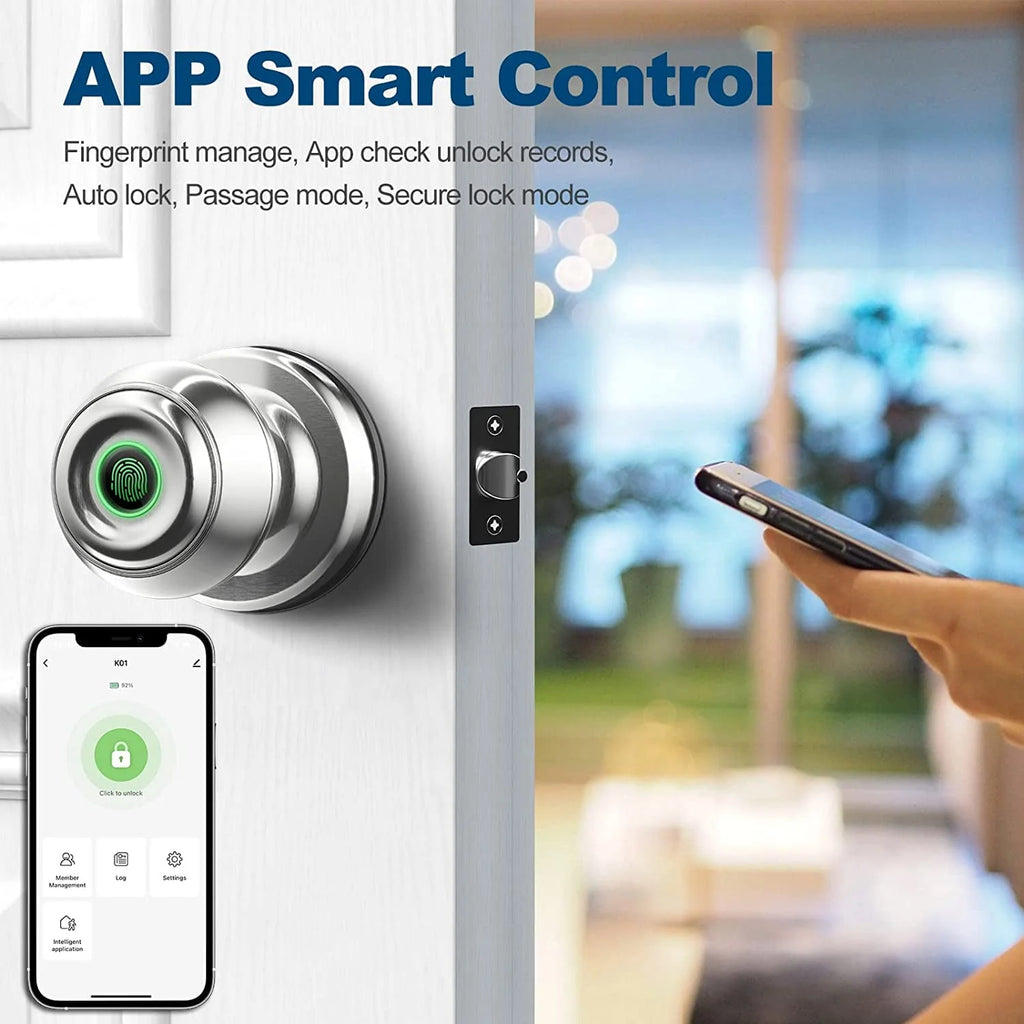 Smart Fingerprint Door Lock with App Control V823656