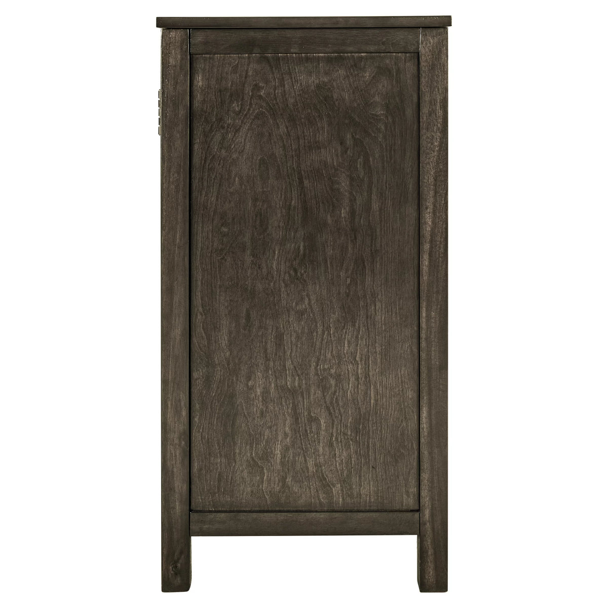 Grey Wood Storage Cabinet with Doors and Adjustable Shelf T41165
