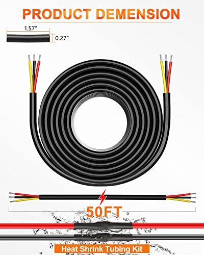 10 Gauge 2 Conductor Tinned Copper Electrical Wire 15FT O681