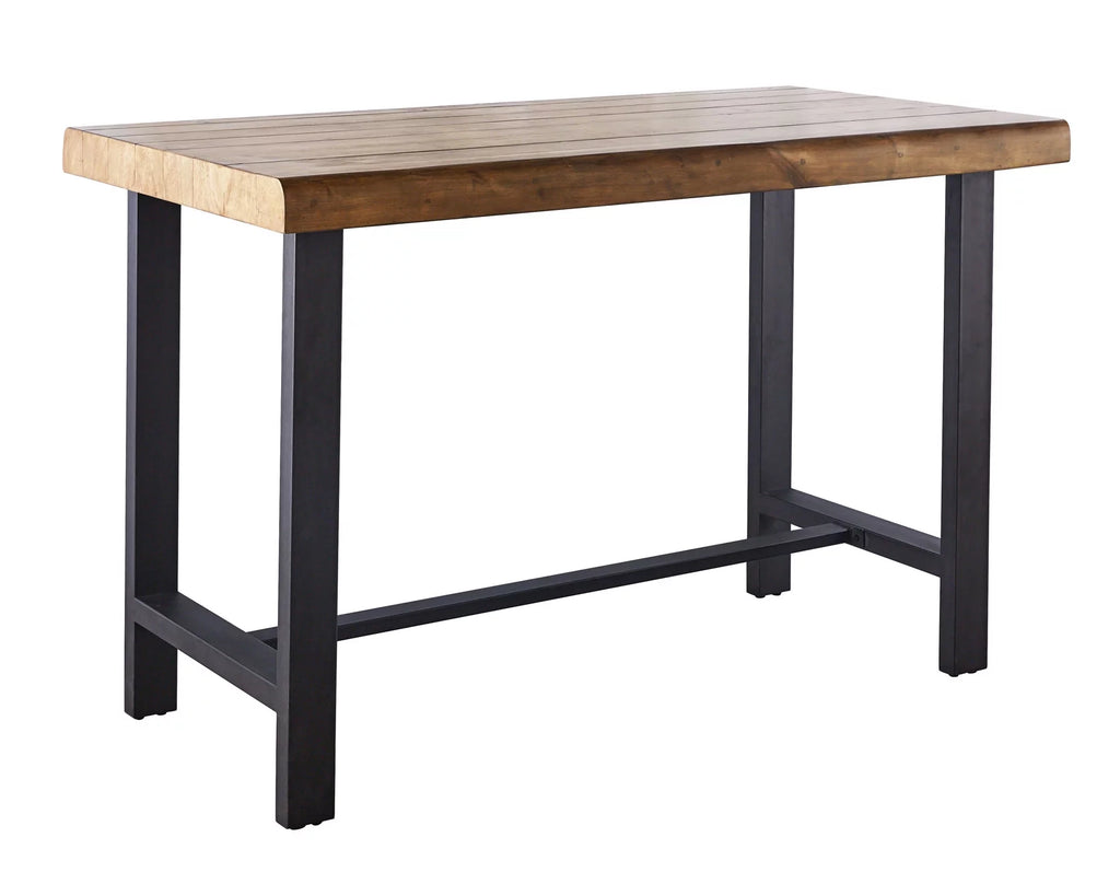 Natural Honey Wood and Metal Counter Table L63179