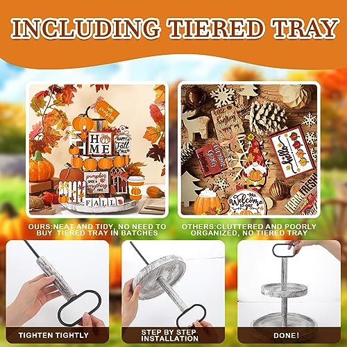 Fall Thanksgiving Tiered Tray Decor N2308