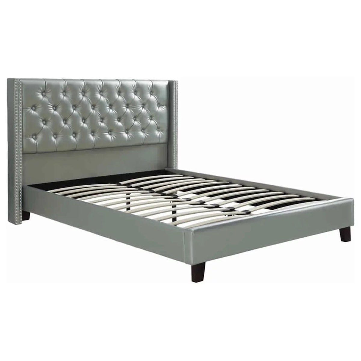 Faux Leather Upholstered Full Size Bed M5002