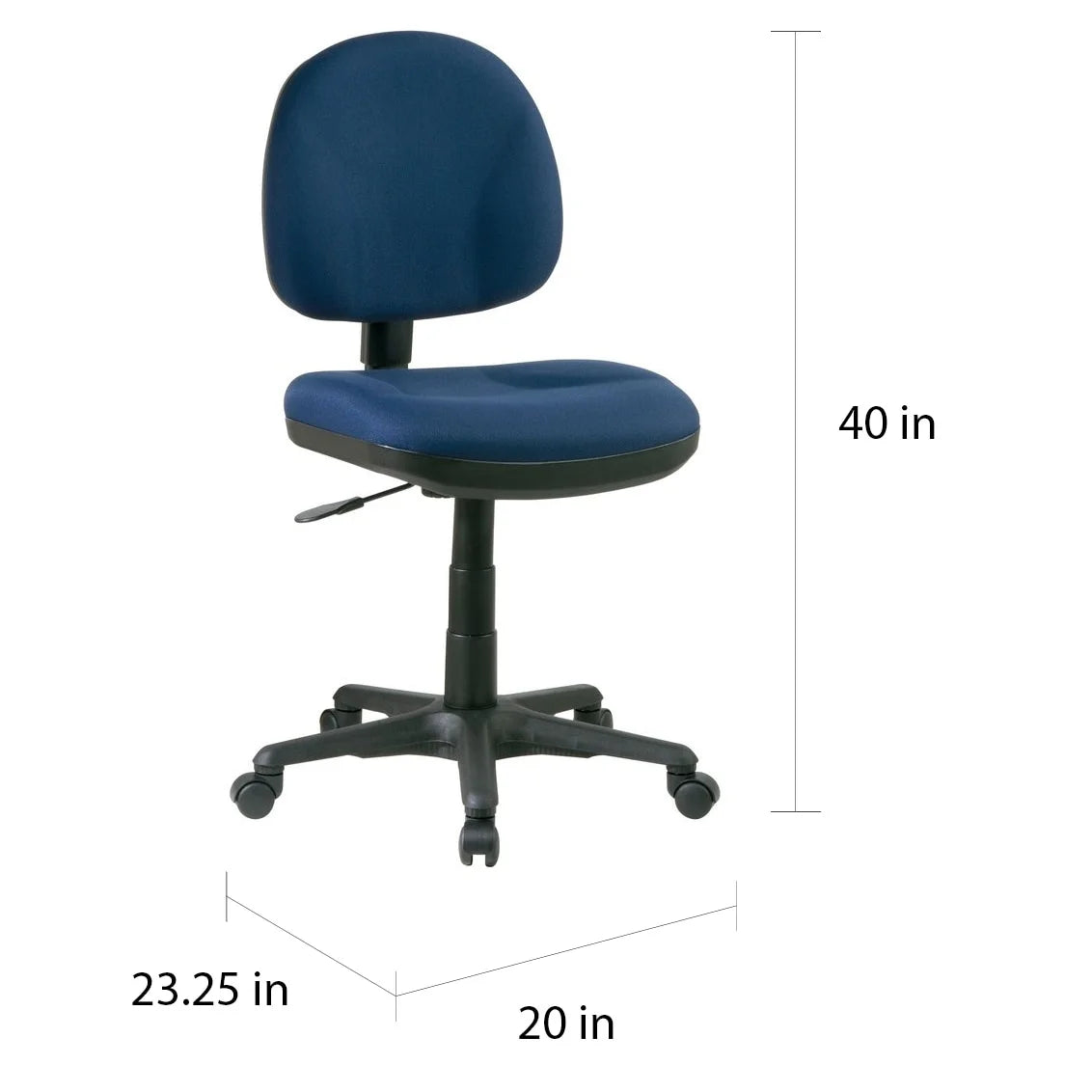 Burgundy Task Chair without Arms W763