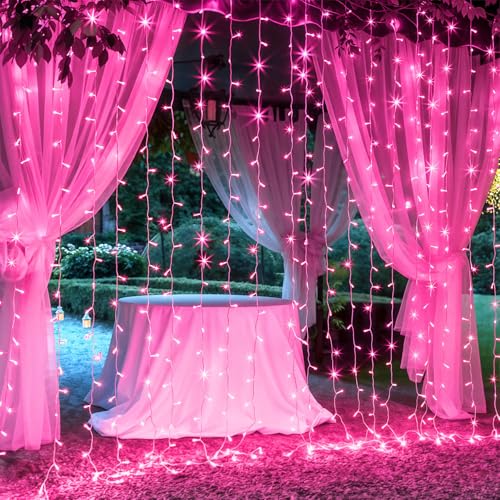 300 LED Curtain String Lights with Remote G198557