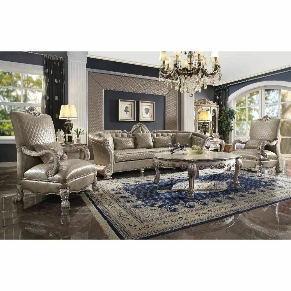 Wood Carving 2pc Sofa Set Q21244