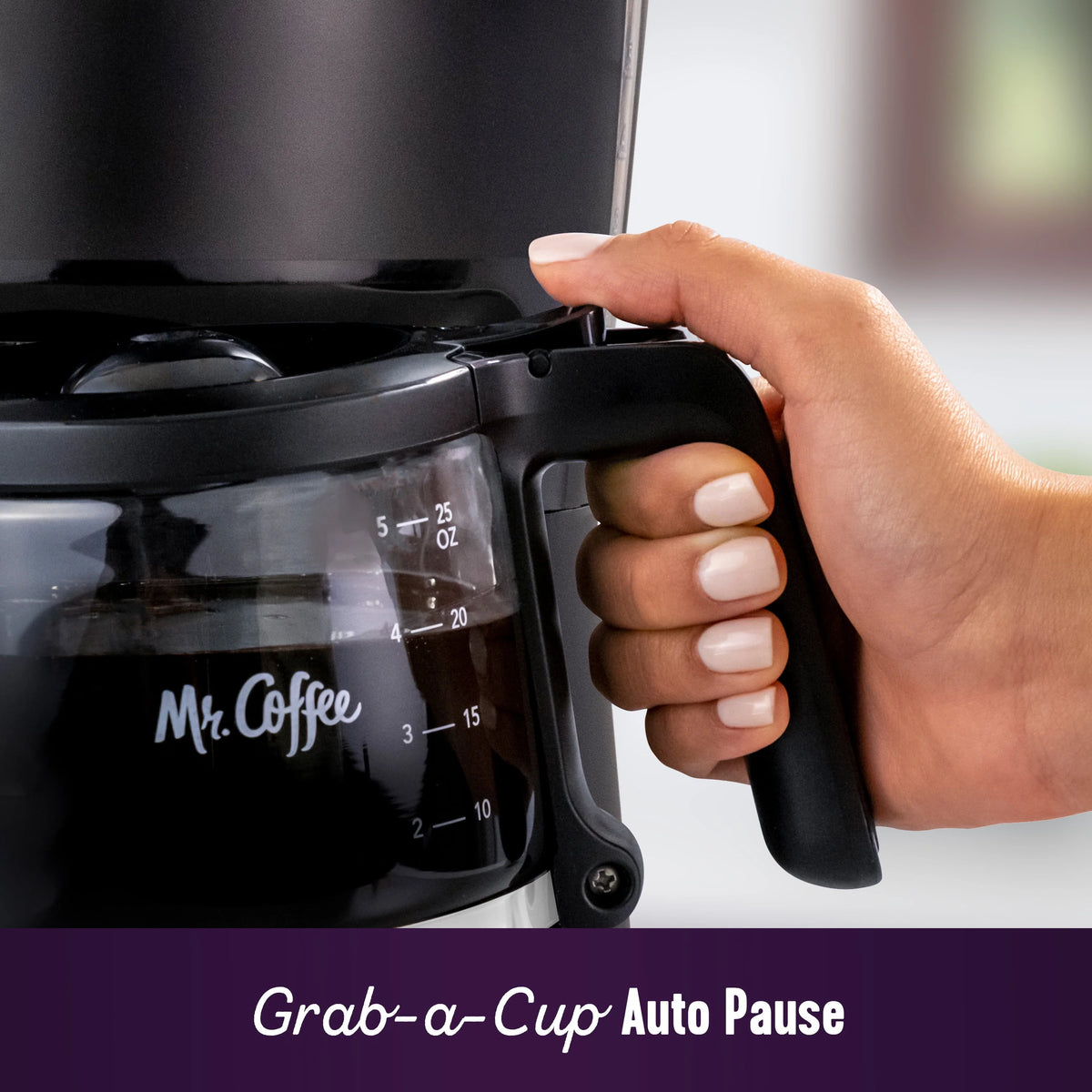 5-Cup Programmable Coffee Maker, 25 oz. Mini Brew, Black B428