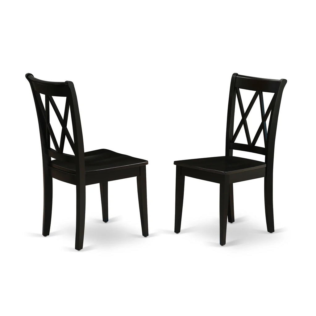 3-piece Dining Set with Wood Seat in Black Z6369
