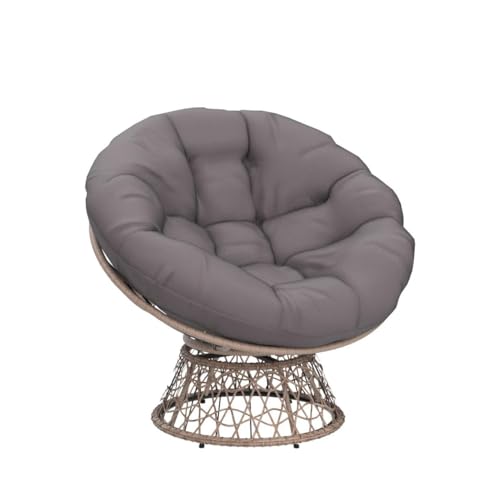 40" Ergonomic Wicker Papasan Chair with Swivel X90488
