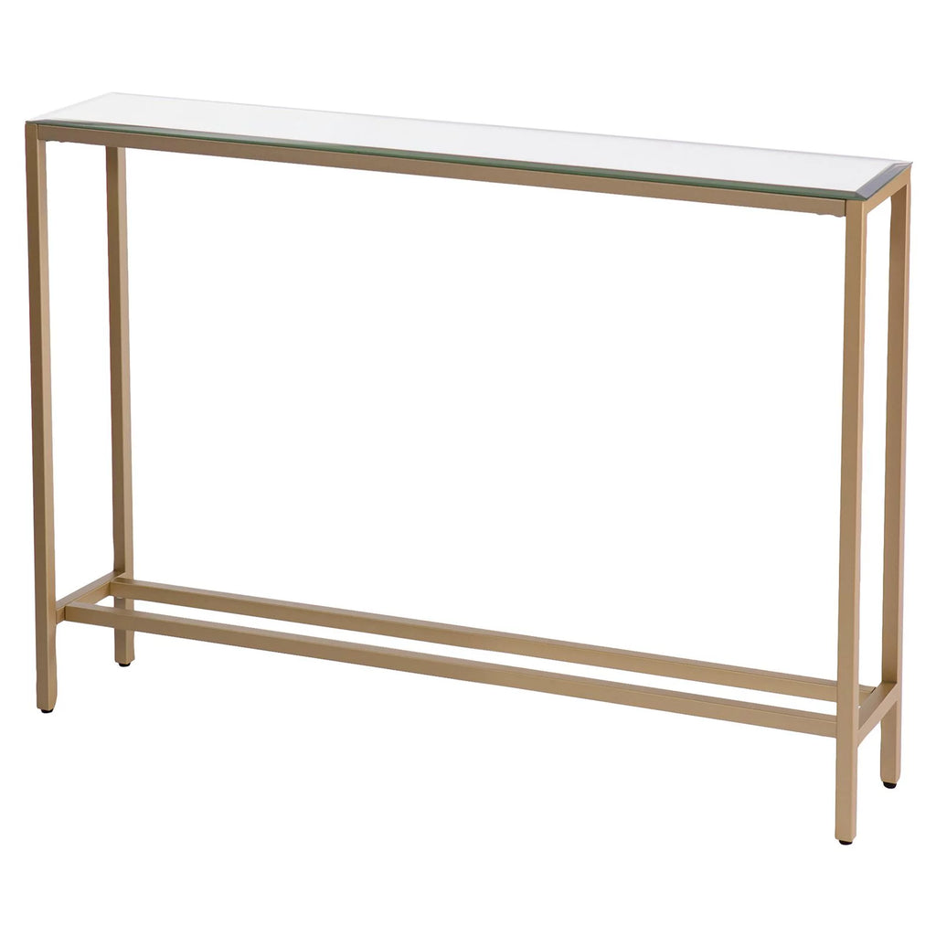 Gold Narrow Mirror Top Console Table N273250