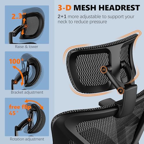 Ergonomic Office Chair with Lumbar Support, Headrest, Footrest T904339