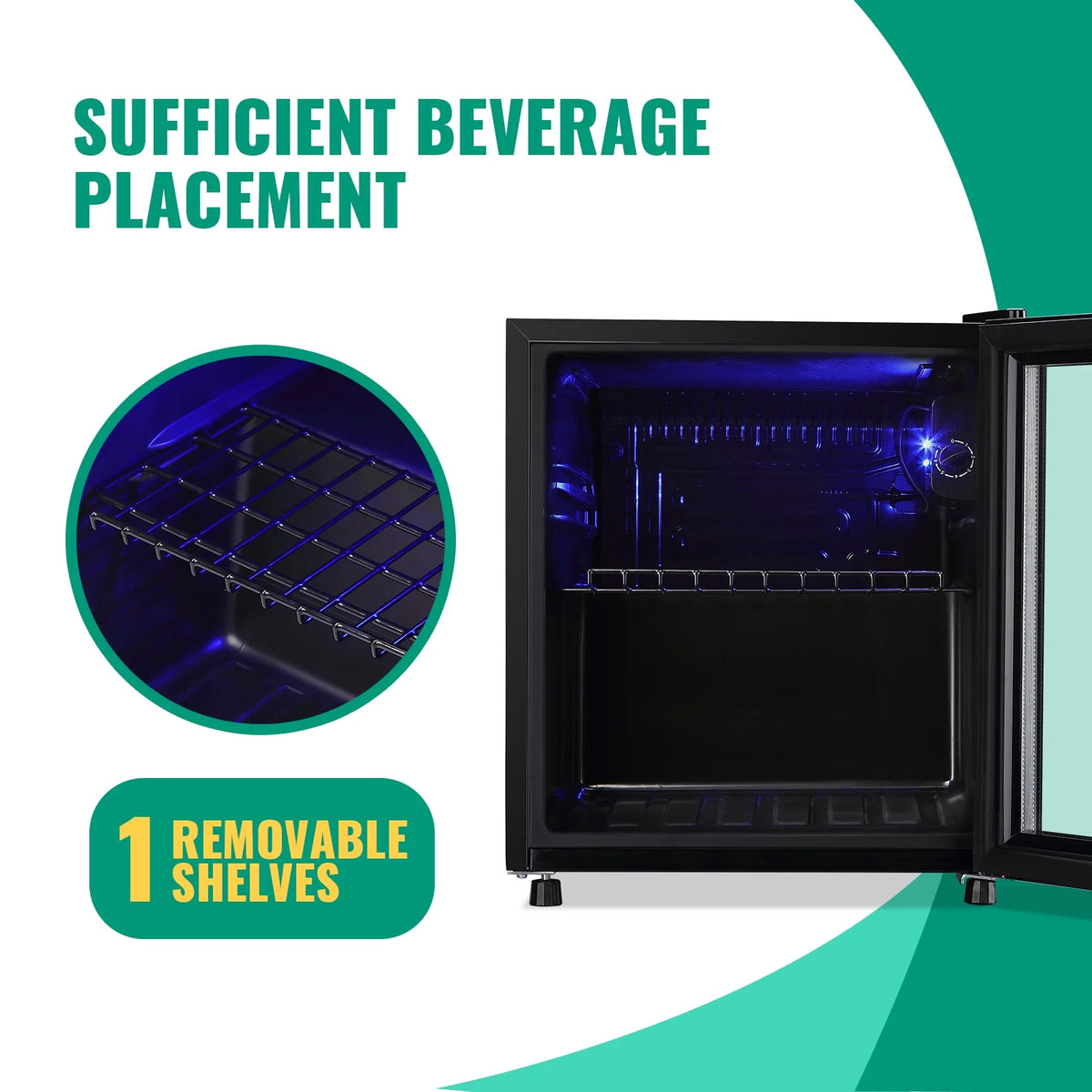 125 Can 3.5 Cu.ft Glass Door Beverage Cooler Refrigerator K44810