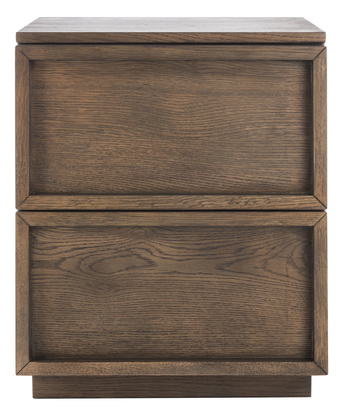 Medium Oak 2 Drawer Nightstand E754702