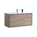 48 in. Single Sink Wall Mount Nature Wood Bathroom Vanity O170453