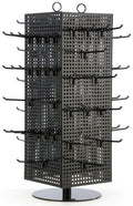 Magnetic Rotating Countertop Pegboard Display with 60 Black Hooks D7663