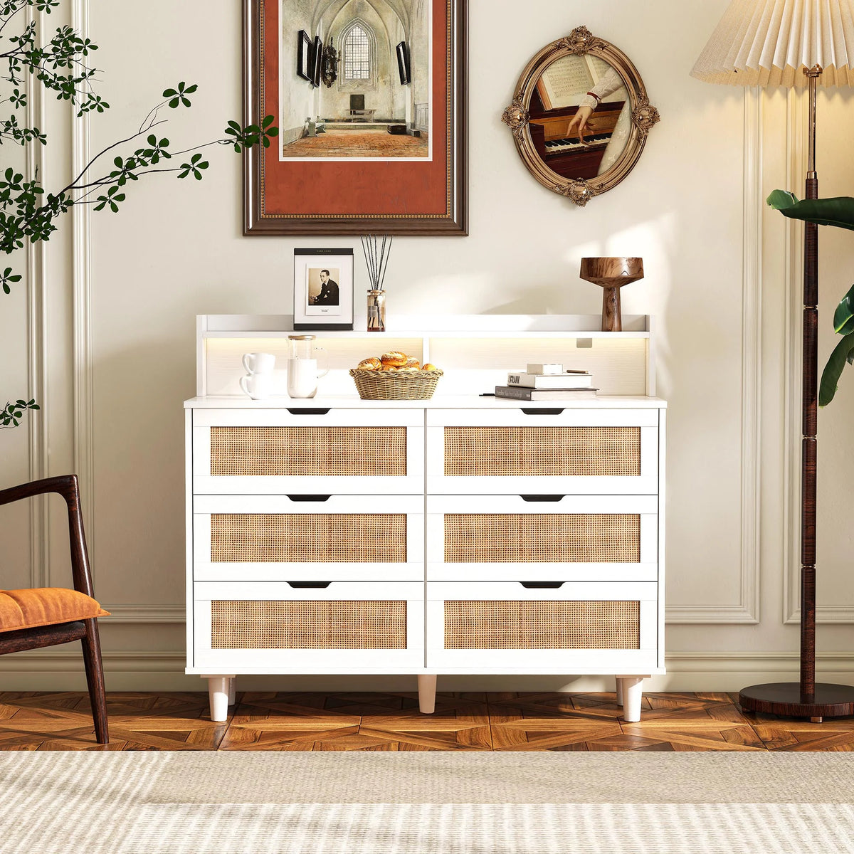 Rattan Storage Cabinet with 2 Drawers M318