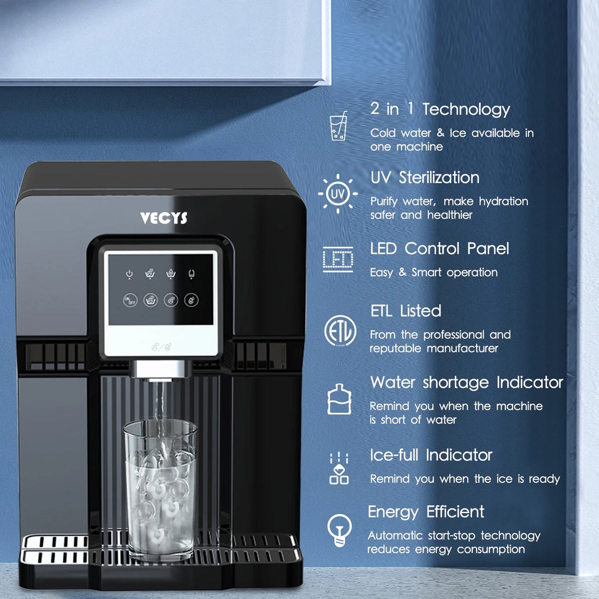Water Cooler Dispenser with Built-in Ice Maker M437362