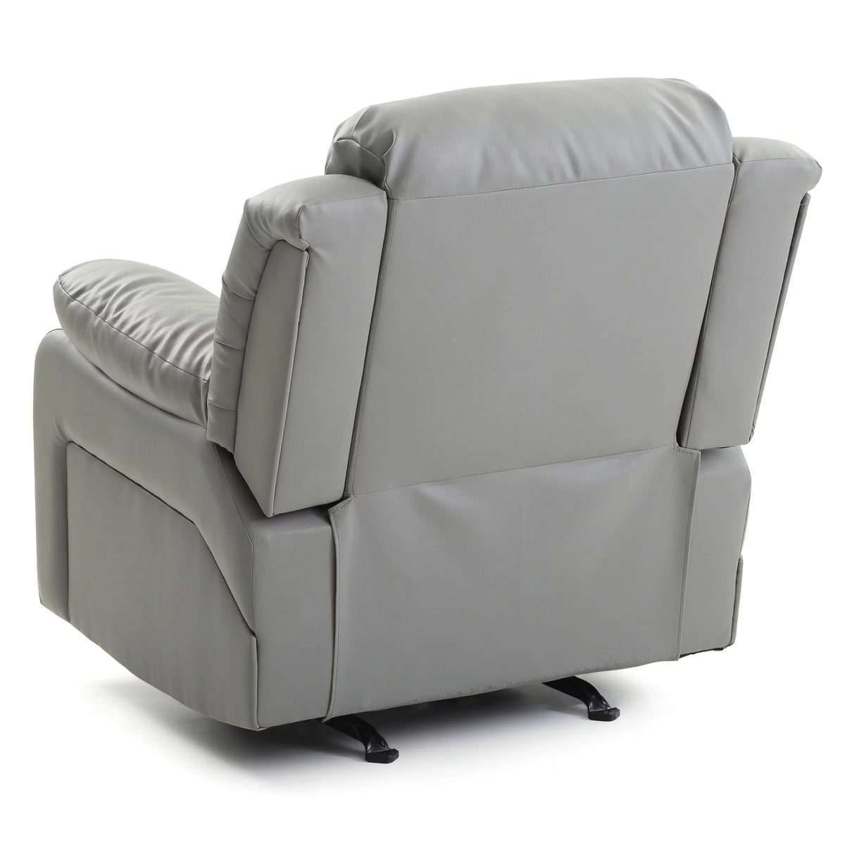 Gray Faux Leather Reclining Chair T9869