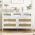 7 Drawer Rattan Wood Dresser D1639