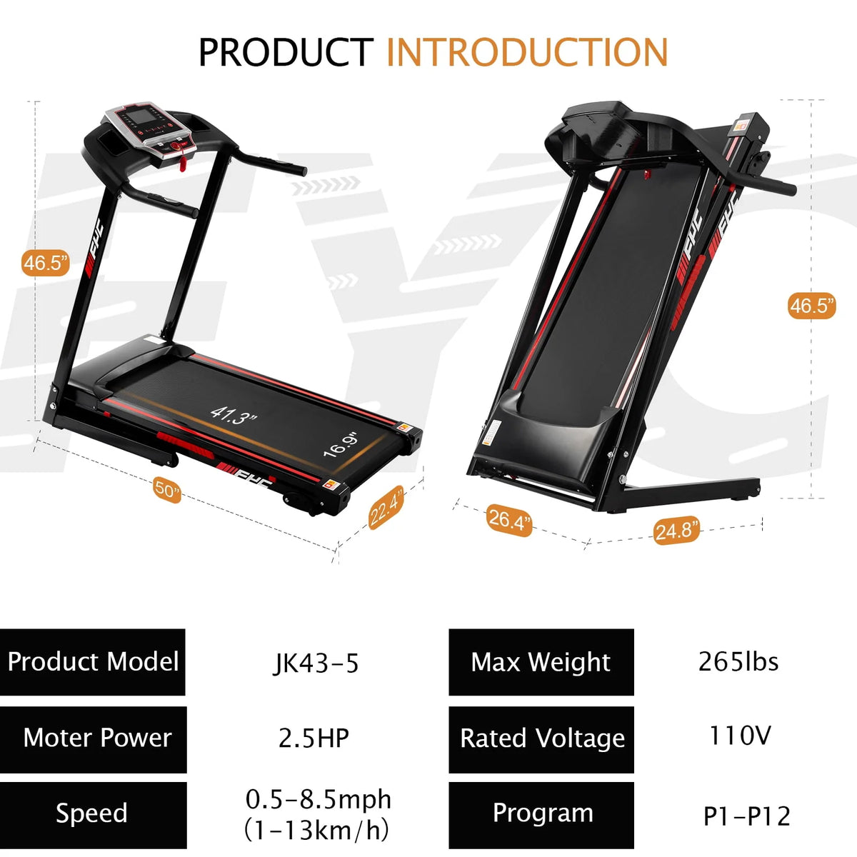 Folding Treadmill with Incline F64376