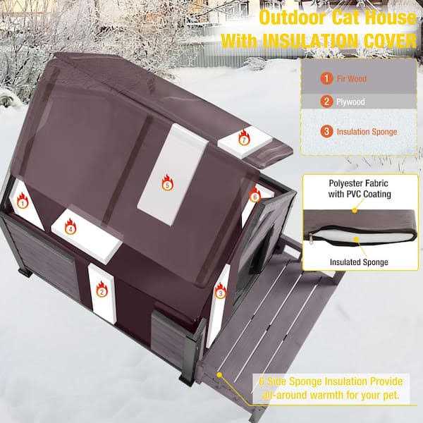 Insulated Large Dog House with Liner V992142