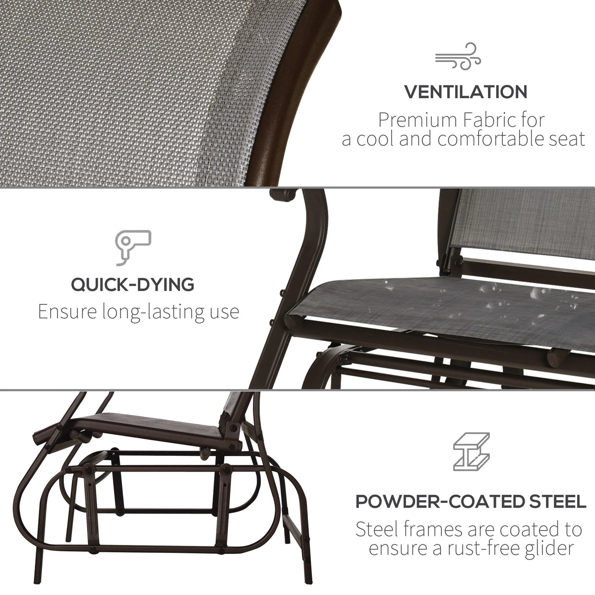 2-Person Outdoor Glider Bench O894045