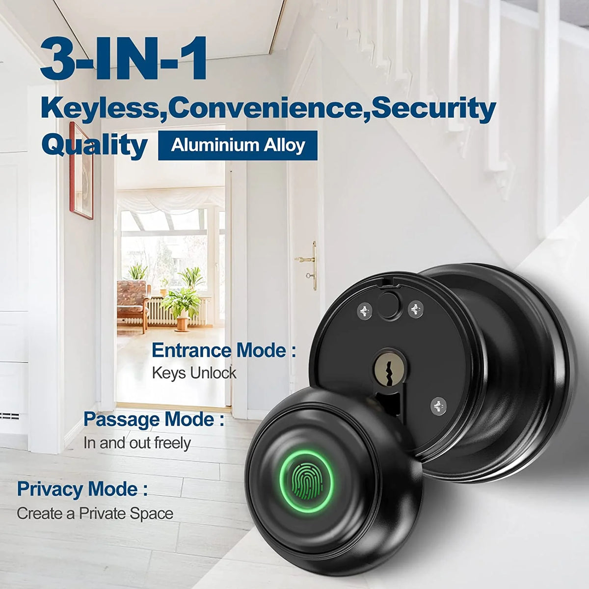 Smart Fingerprint Door Lock with App Control V823656