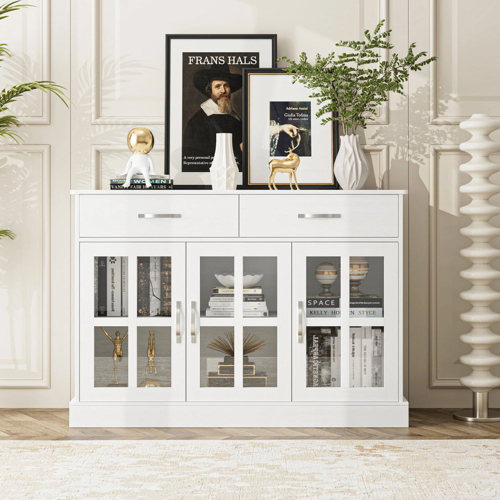 Gray 3 Door 2 Drawer Buffet Cabinet L2719
